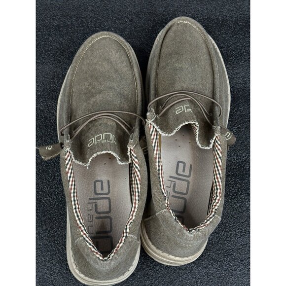 Hey Dude Wally Slip On Shoes Men’s 12 Nut Brown Chambray Casual 110061600 - Picture 11 of 16